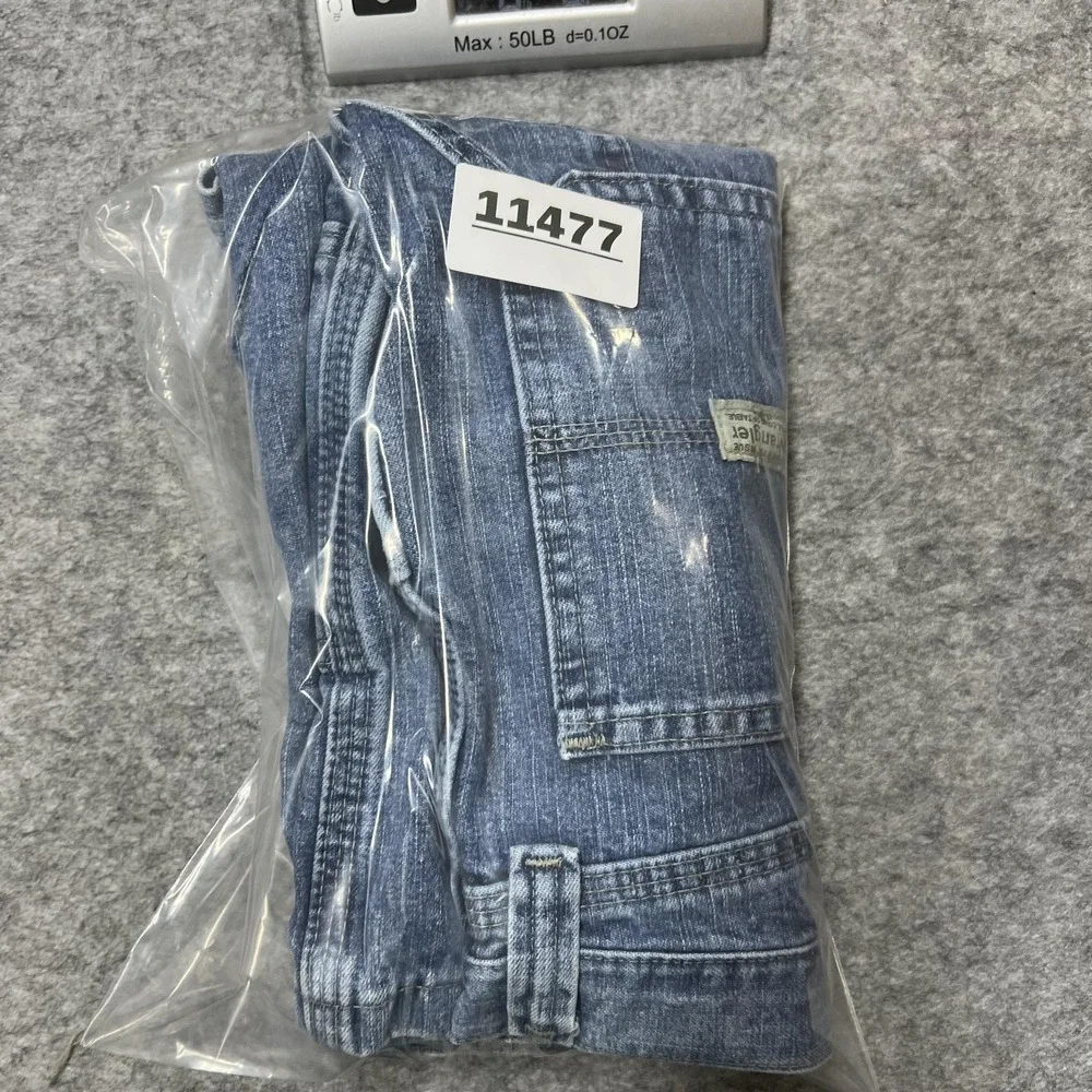 Wrangler Cargo Shorts Mens 40 Blue Denim Carpenter Workwear 10